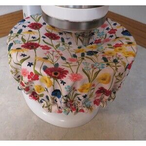 Kitchenaid Bowl Cover, Garden Flowers and Bees Reversible Mixer Cover